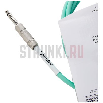 Кабель инструментальный FENDER 10" Original INST CABLE Surf Green, прямой-прямой, зелёный, 3.05 м