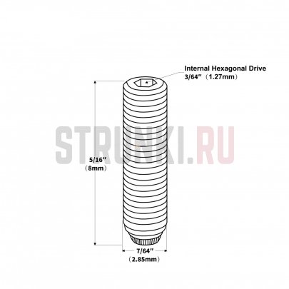 Болт регулировки высоты седел Musiclily MX2479BK, дюймовые, черные