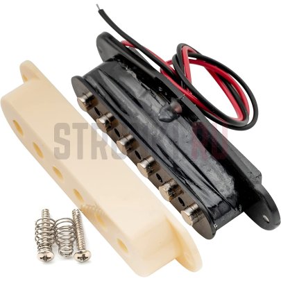 Звукосниматель магнитный сингл, для Fender Strat, средний, кремовый, Musiclily M523