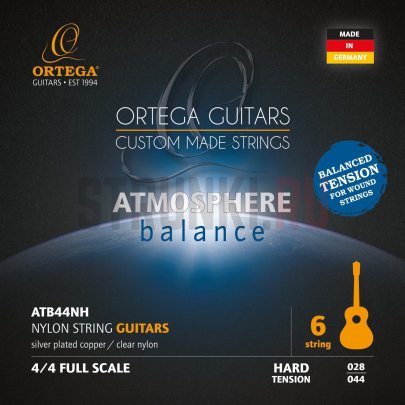 Струны для классической гитары, сильное натяжение, Ortega ATB44NH Atmosphere Balance - (28-44w)