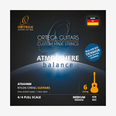Струны для классической гитары, среднее натяжение, Ortega ATB44NM Atmosphere Balance - (28-43)