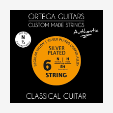 Струны для классической гитары 1/2, посеребренная медь, Ortega NYA12N Authentic - (28-43)
