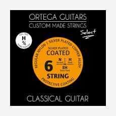 Струны для классической гитары 4/4, с покрытием, Ortega NYS44H Select - (28-44)