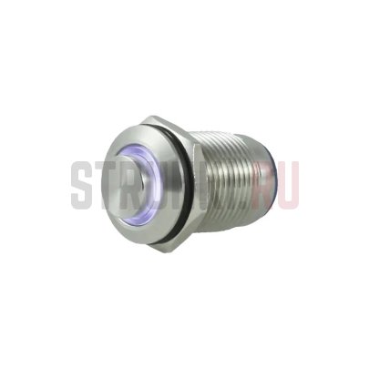 Kill Switch для электрогитары Tesi POCO LED, Momentary, хром/белый, 12 мм