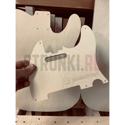 Полный комплект для фрезеровки гитары, фанера 8мм, MusicWood Fender Telecaster 1966 г