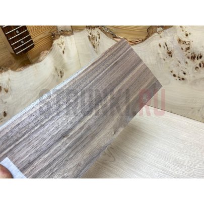 Орех Американский заготовка накладки на головку грифа Смешанный АА 6х110х260 мм, MusicWood NG-109