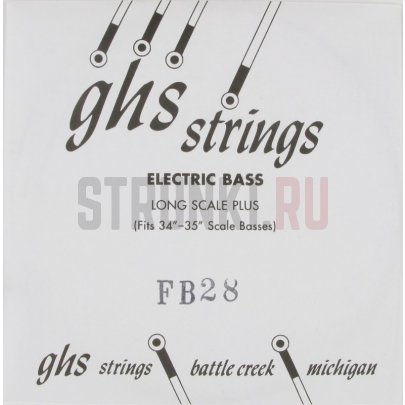 Струны для бас-гитары GHS Precision Flats M3050 + FB28 28-105