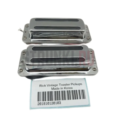 Комплект звукоснимателей нек+бридж, хамбакер Hofner Rickenbacker Style, Partsland, хром