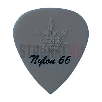 Медиатор для гитары, нейлон, серый, Pickboy Pro Pick Hi-Modulous PB77P060, 1 шт, 0.6 мм