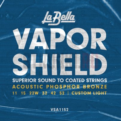 Струны для акустической гитары La Bella VSA1152 Vapor Shield 11-52
