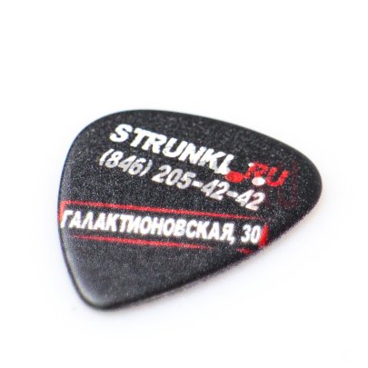 Медиатор Струнки.ру, черный, 1 мм, 1 шт.