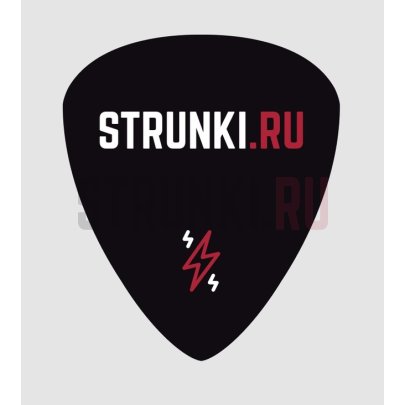 Медиатор Струнки.ру, черный, 1 мм, 1 шт.