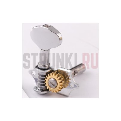 Колки для акустической гитары 3+3, Partsland MHC-112-CR-3+3, хром