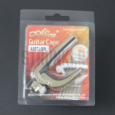 Каподастр для акустической гитары, бронза, Alice A007J-BR