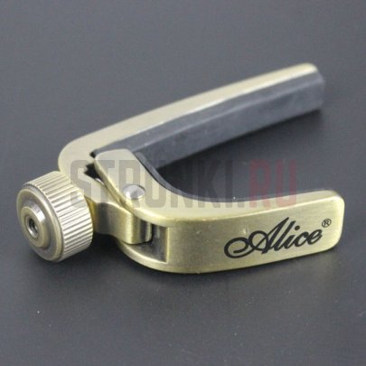 Каподастр для акустической гитары, бронза, Alice A007J-BR