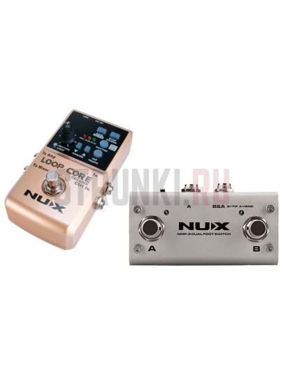 Комплект Педаль эффектов + ножной переключатель, Nux Cherub Loop-Core-Deluxe-Bundle