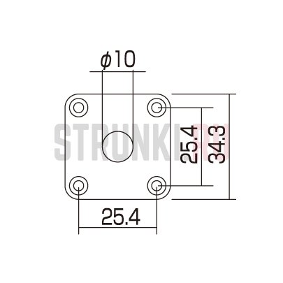 Площадка крепления гнезда (jackplate), Gibson style, GOTOH JCB-4C, хром
