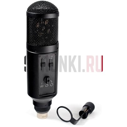 Микрофон конденсаторный, мультидиаграммный, Октава МК-220-Ч, черный, в картонной упаковке