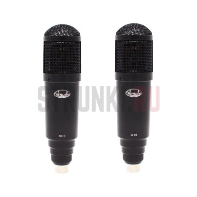 Микрофон универсальный конденсаторный, стереопара, Октава  МК-319-Ч-С, черный, в картонной коробке