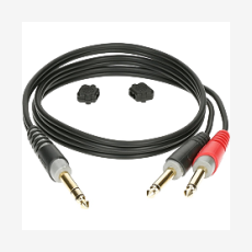 Коммутационный кабель 1хМоно 6,35 мм - 2хСтерео 6,35мм 2p, 3м, Klotz AY1-0300 