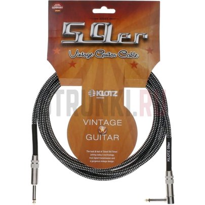 Кабель инструментальный, 3м, прямой/угловой, Klotz VINA300 59 Vintage