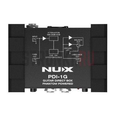 Преобразователь сигнала для гитары директбокс (ди-бокс), Nux Cherub PDI-1G Guitar Direct Box
