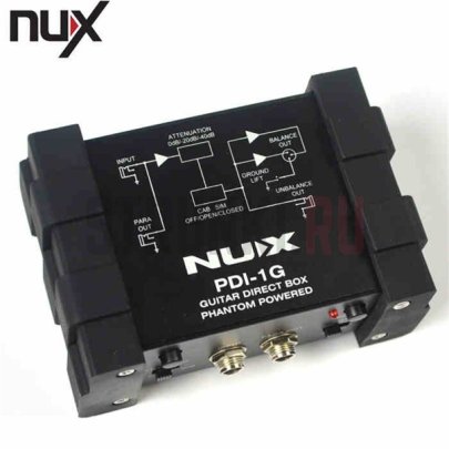 Преобразователь сигнала для гитары директбокс (ди-бокс), Nux Cherub PDI-1G Guitar Direct Box