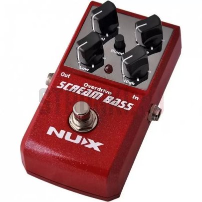 Педаль эффекта перегруза, для бас-гитары, Nux Scream-Bass