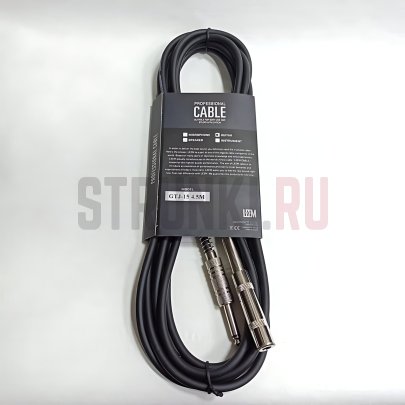 Кабель инструментальный Leem GTJ-15, удлинитель, 4,57 м. (прямой-прямой)