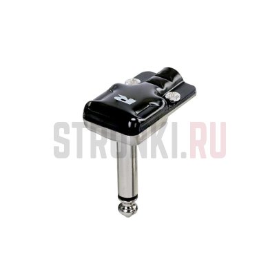 Кабельный разъем Jack 6.3мм TS (моно) штекер, угловой, металлический черненый корпус, для кабеля 4-7 мм, Rean RP2RCF-BAG