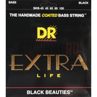 Струны для бас-гитары DR Extra Life Black Beauties BKB-45 45-105