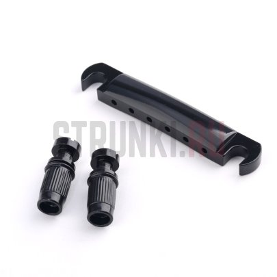 Бридж Musiclily M203BK-M205BK Tune-O-Matic со стоп-баром для Gibson Les Paul, черный