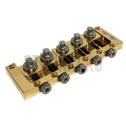 Бридж для 5-струнной бас-гитары Ray Ross RRB517R, Saddle-Less, латунь