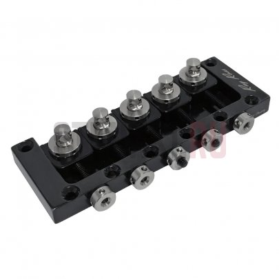 Бридж для 5-струнной бас-гитары Ray Ross RRB517B, Saddle-Less, черный