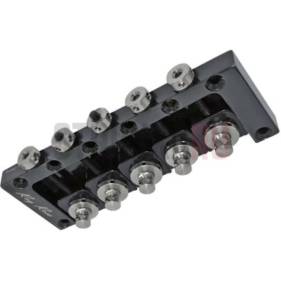 Бридж для 5-струнной бас-гитары Ray Ross RRB519B, Saddle-Less, черный