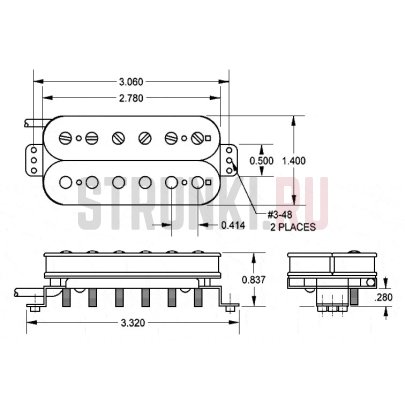 Звукосниматель хамбакер, F-Spaced Seymour Duncan Exciter 11103-04-Z, зебра