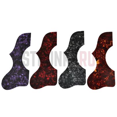 Защитная накладка для леворукой акустической гитары, Мозеръ PCG-4L, фигурная, целлулоид