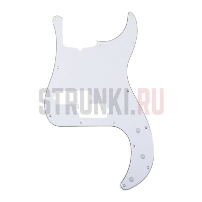 Панель для оригинального Fender Precision Bass, Musiclily MX1395WH, для 5-струнных, трехслойная, белая