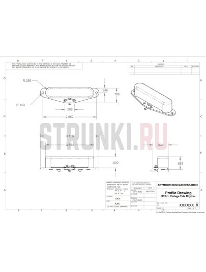 Комплект звукоснимателей HSS для Tele Seymour Duncan 11208-43-CHRc, Lari Basilio, хром