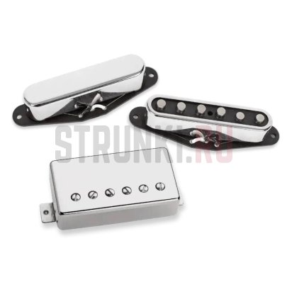 Комплект звукоснимателей HSS для Tele Seymour Duncan 11208-43-CHRc, Lari Basilio, хром