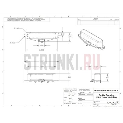 Комплект звукоснимателей HSS для Tele Seymour Duncan 11208-43-Gc, Lari Basilio, золото