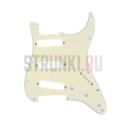 Панель для оригинального Fender Stratocaster SSS, Musiclily MX1388CM, трехслойная, кремовая