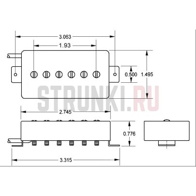 Комплект звукоснимателей P90 SS Seymour Duncan 11108-16-nc, Phat Cat, никель