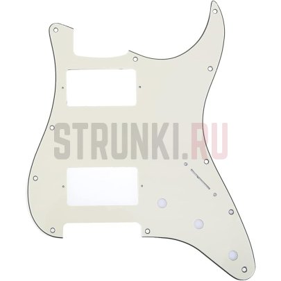 Панель для оригинального Fender Stratocaster HH US/Mexico, Musiclily MX1379CM, трехслойная, кремовая