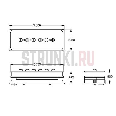 Звукосниматель P90, бриджевый, Seymour Duncan 11301-06-Bc, Vintage P90, черный