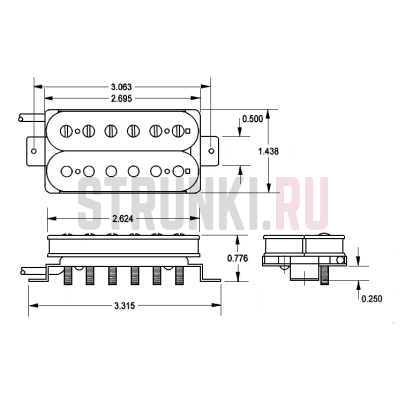 Комплект звукоснимателей HH ‘78 Model Seymour Duncan 11104-14-Z, зебра