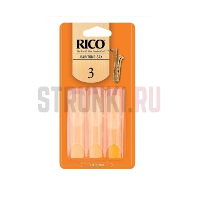 Трости для саксофона баритон, размер 3.0, 3шт, Rico RLA0330