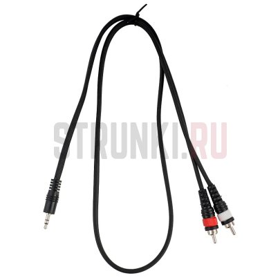 Кабель акустический 2хRCA-MiniJack, стерео, 1м, Cascha HH-2097