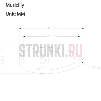 Musiclily MX0157 панель для джека Strat, золото