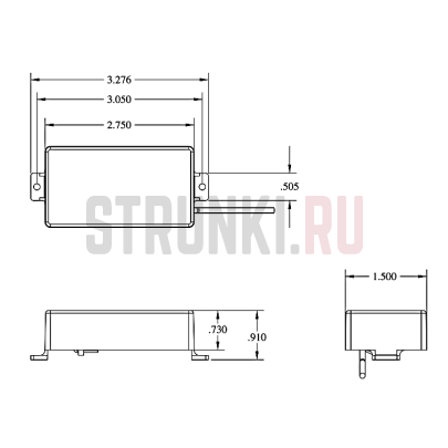 Комплект звукоснимателей HH Blackouts® HB Seymour Duncan 11106-32-BCHRc, черный хром